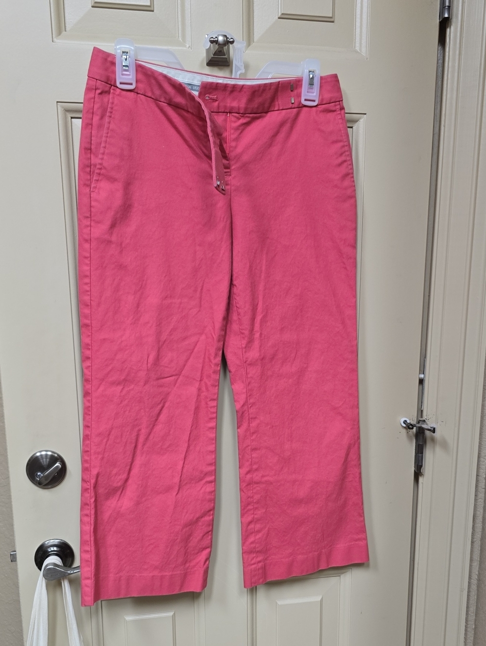 Express Design Studio Pink Editor Classic Cropped Pants
